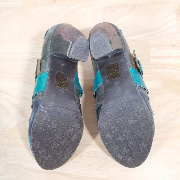 Spring Step Teal and Gray Ankle Booties - Picture 11 of 11